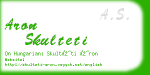 aron skulteti business card